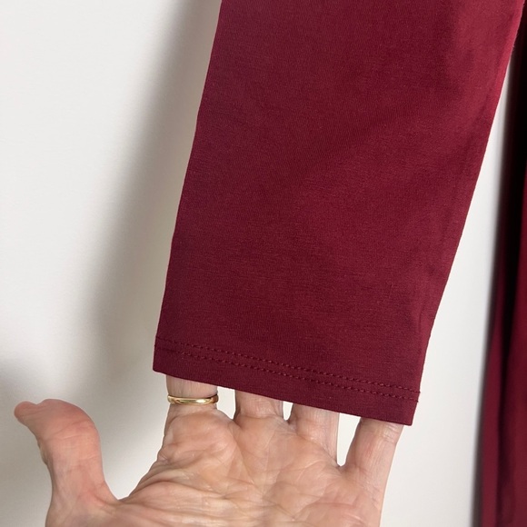 NEW J.Crew Pleated Ballet Dress Burgundy Stretch Cotton Blend A-Line Maxi Dress - Picture 6 of 11